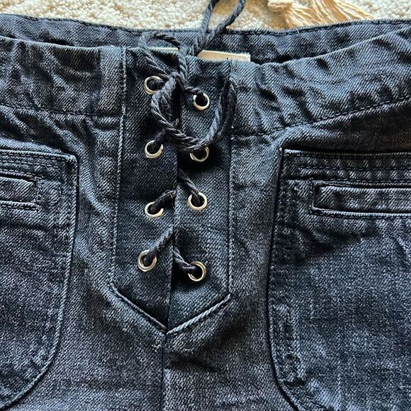 Brave Soul Mindy High Waisted Black Shorts Size 12/40 - Picture 5 of 11